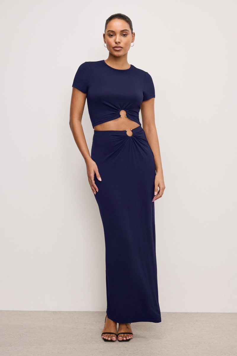 STRETCH JERSEY MAXI SKIRT