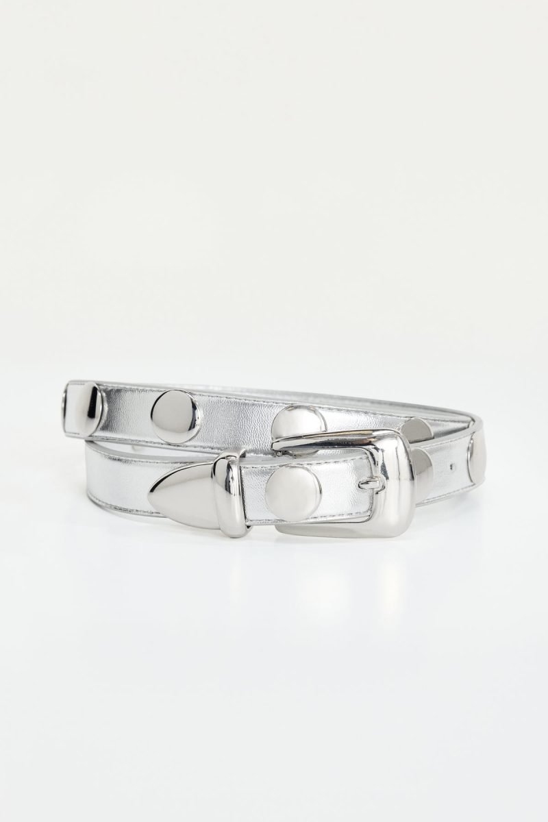CLASSIC STUDDED SILVER BELT