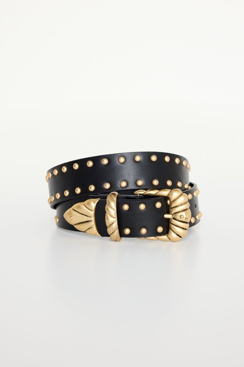 WIDE STUDDED WESTERN BELT