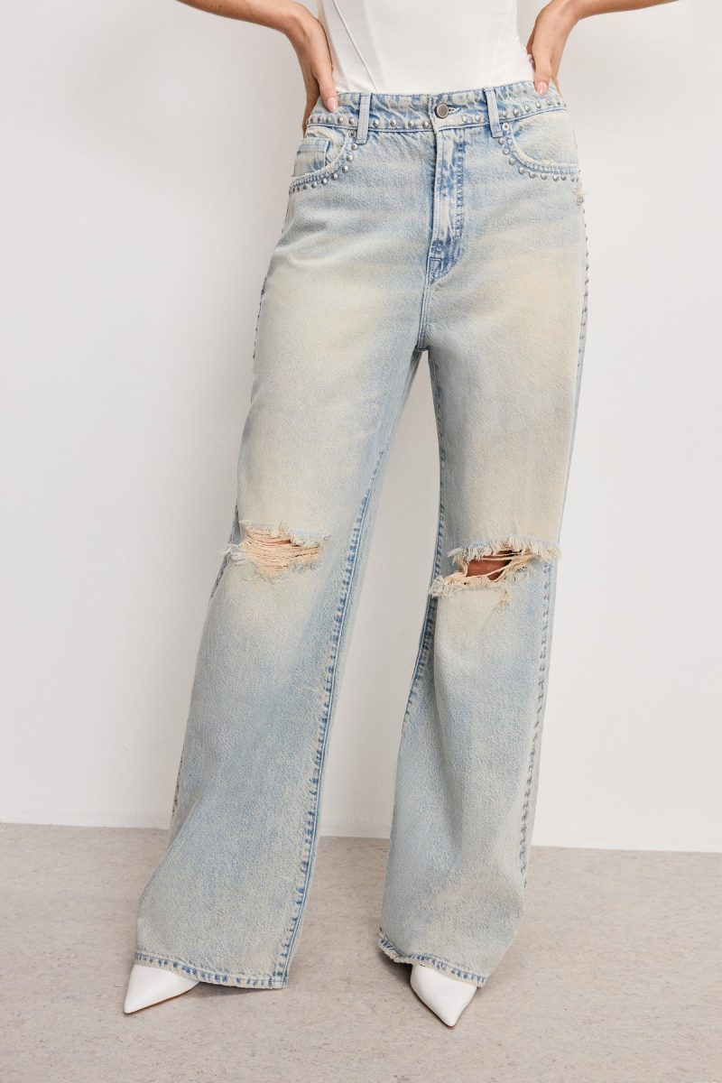 GOOD EASE STUDDED JEANS