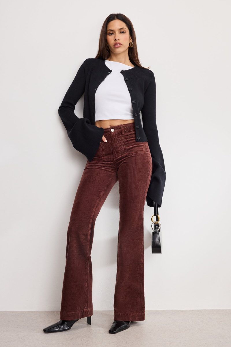 GOOD LEGS FLARE CORDUROY PANTS