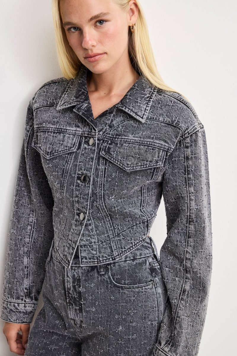 DOLLY CRYSTAL DENIM JACKET