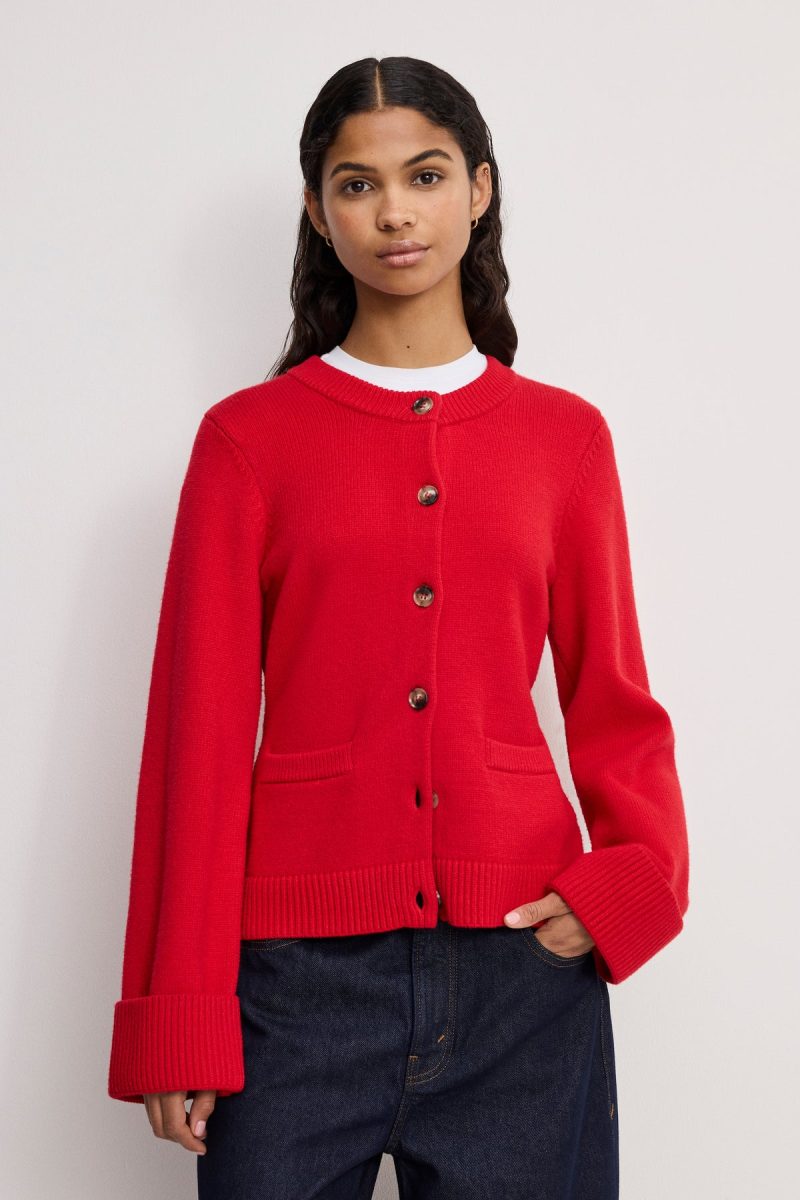 BUTTON FRONT KNIT CARDIGAN