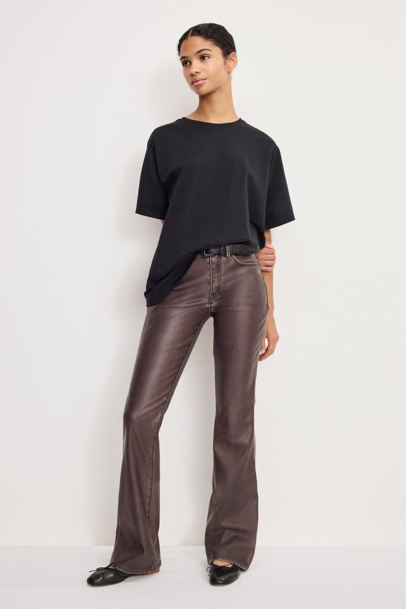 GOOD CLASSIC BOOTCUT FAUX LEATHER PANTS