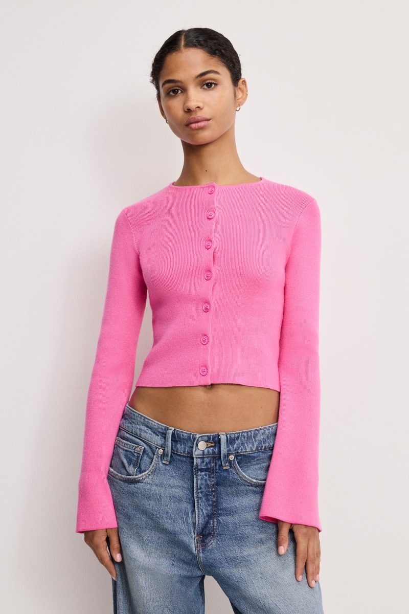 BELL SLEEVE KNIT CARDIGAN
