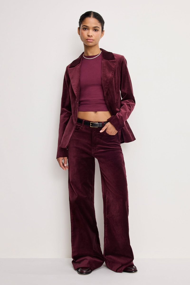 VELVET SCULPTED BLAZER