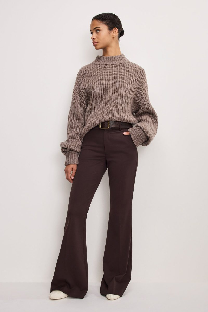 ESSENTIAL SUITING FLARE TROUSERS
