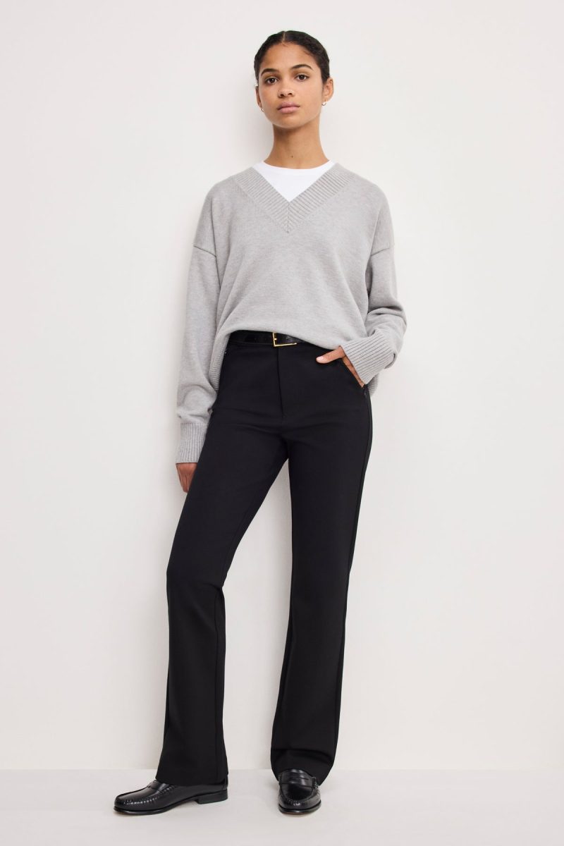 SOFT STRETCH PONTE STRAIGHT TROUSERS