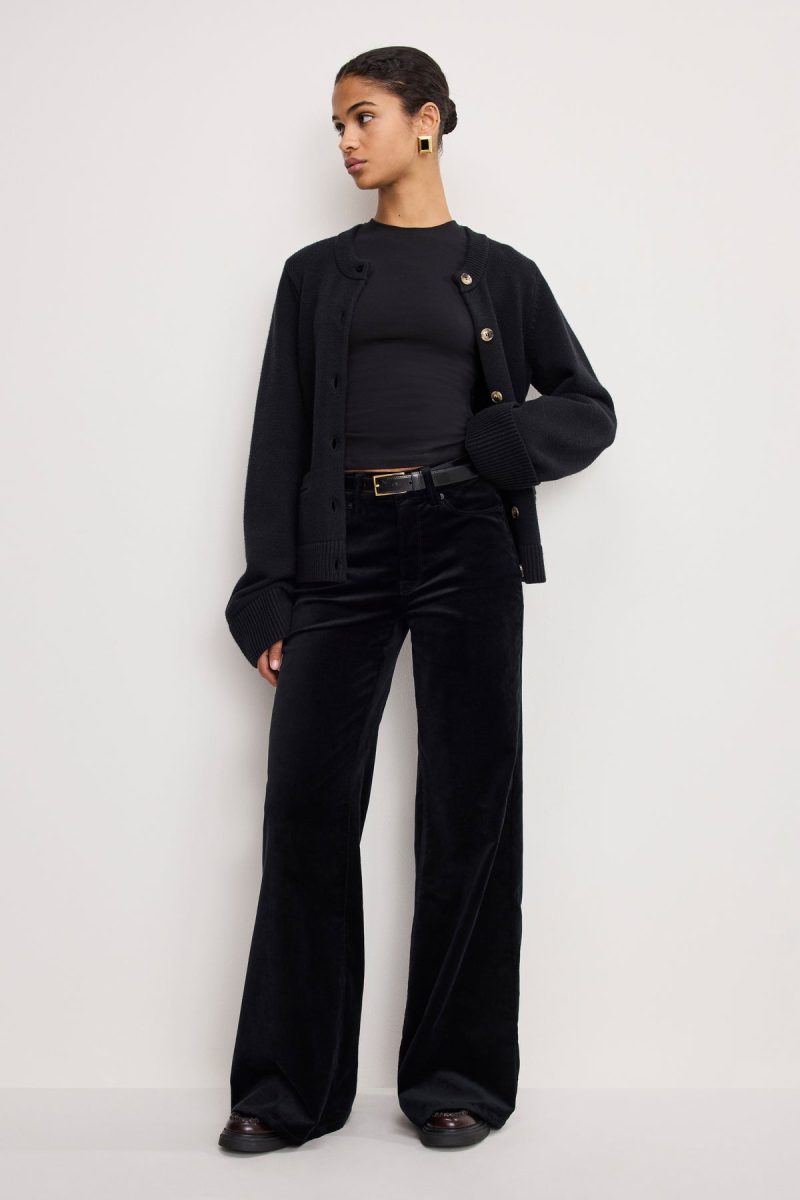 VELVET GOOD WAIST PALAZZO  PANTS