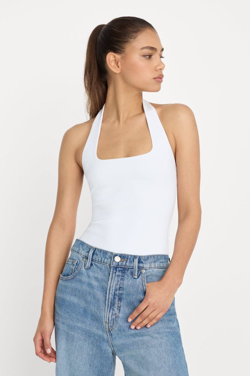 SCULPTING HALTER SQUARE NECK BODYSUIT