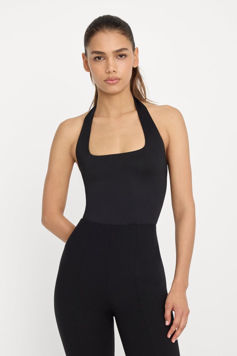 SCULPTING HALTER SQUARE NECK BODYSUIT