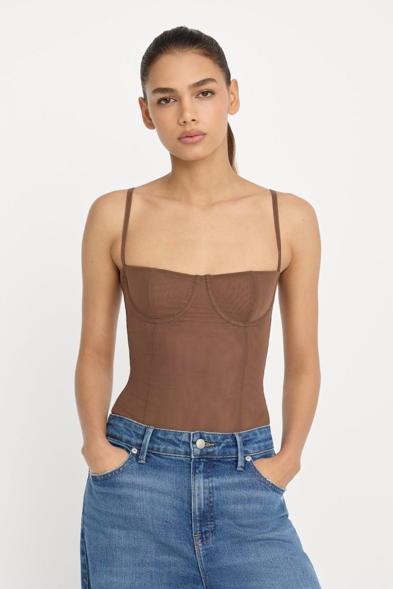 MESH BUSTIER BODYSUIT