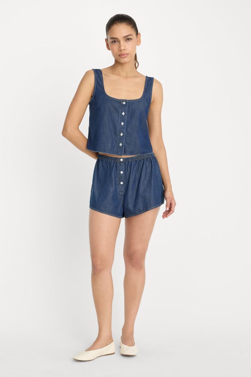 DENIM BOXER SHORTS