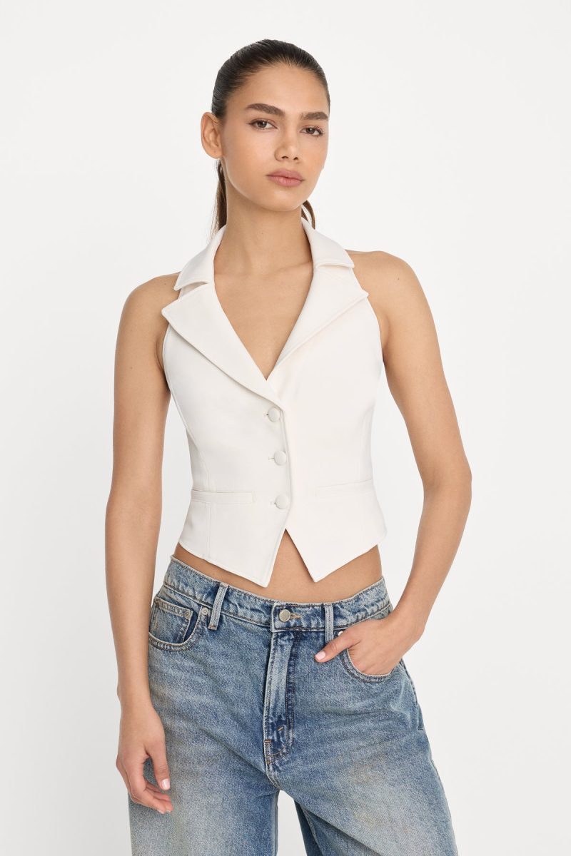 LUXE SUITING HALTER VEST