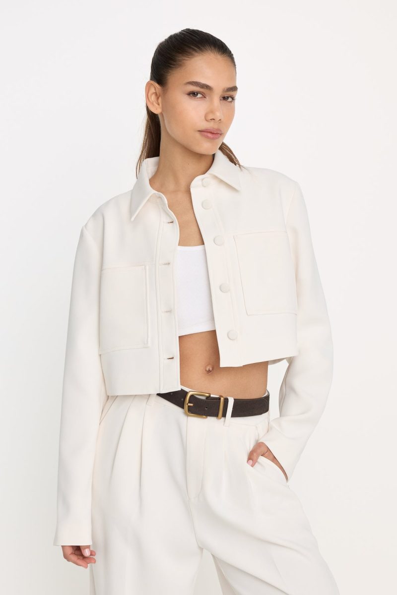 LUXE SUITING CROPPED JACKET