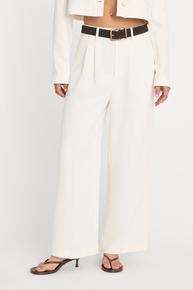 LUXE SUITING HIGH-RISE CROPPED WIDE LEG TROUSER