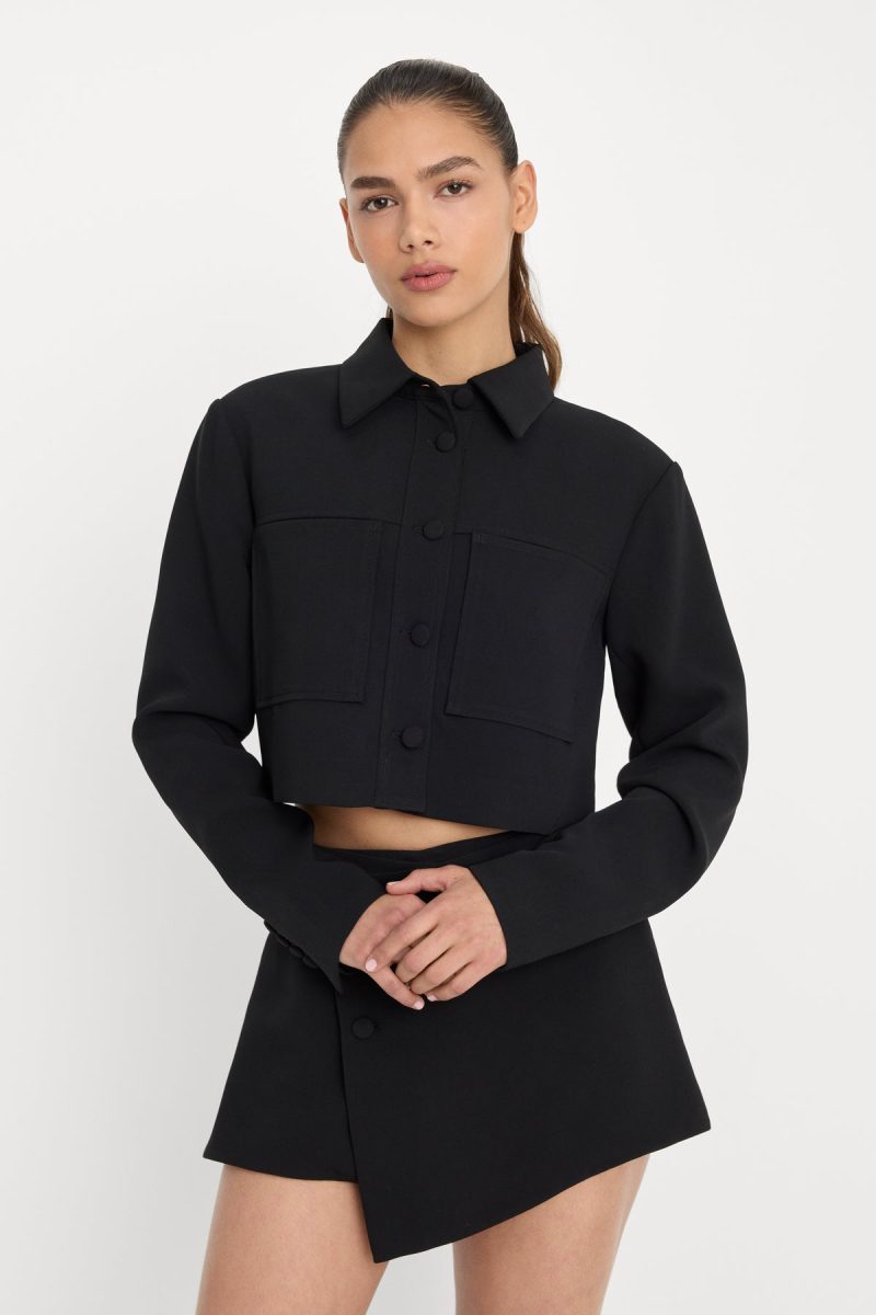 LUXE SUITING CROPPED JACKET