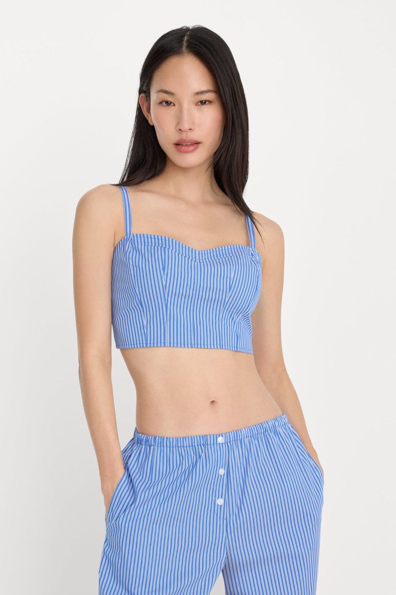 POPLIN BUSTIER CAMI TOP