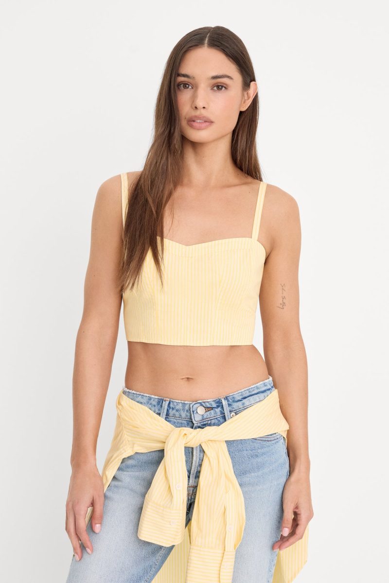 POPLIN BUSTIER CAMI TOP