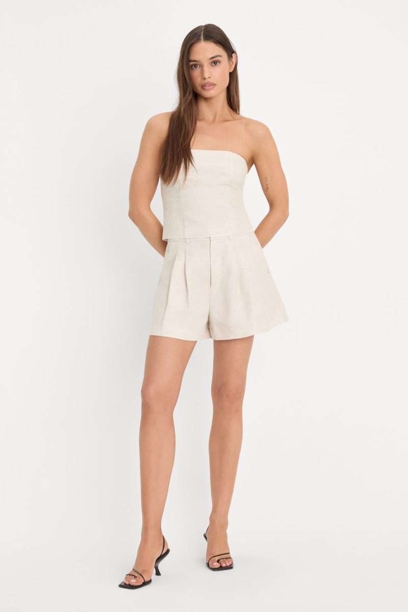 LINEN TROUSER SHORTS