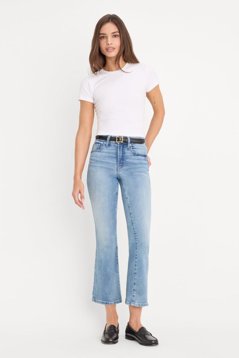 SOFT TECH GOOD LEGS CROP MINI BOOT JEANS