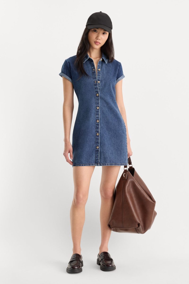 THE DENIM POLO DRESS