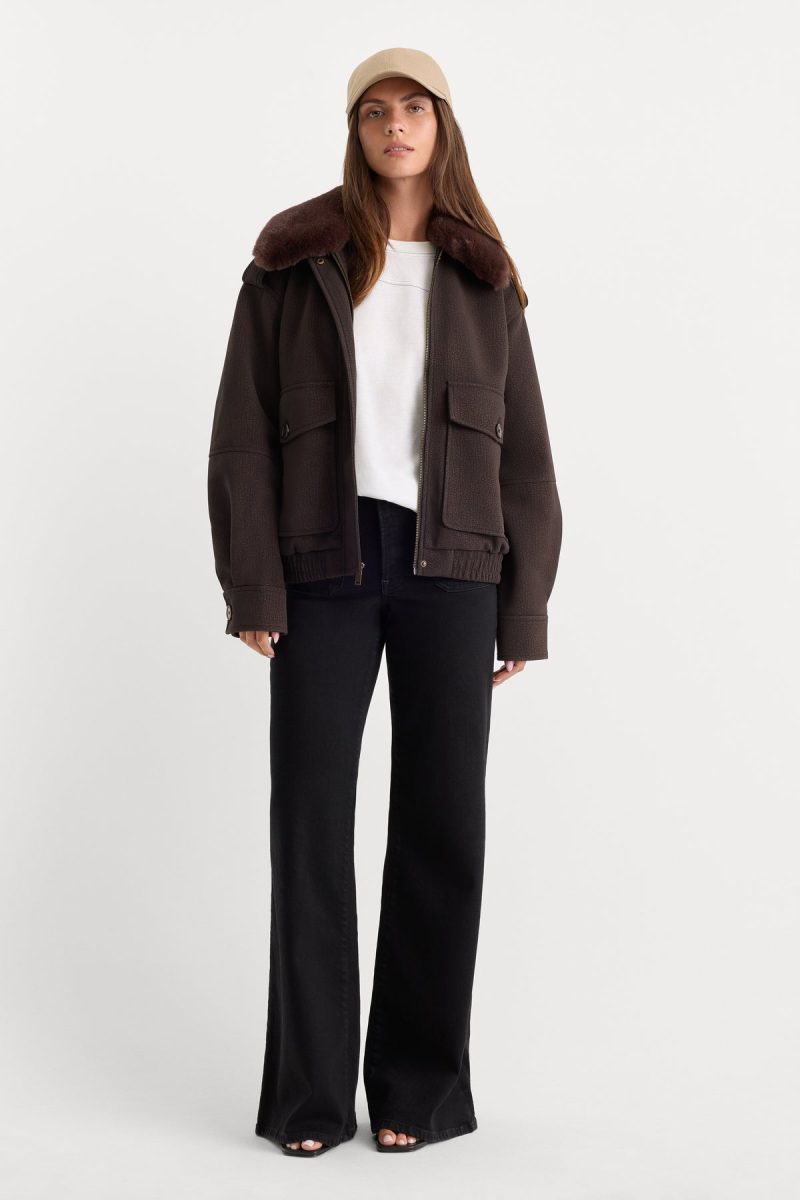 PATCH POCKET GOOD WAIST PALAZZO JEANS