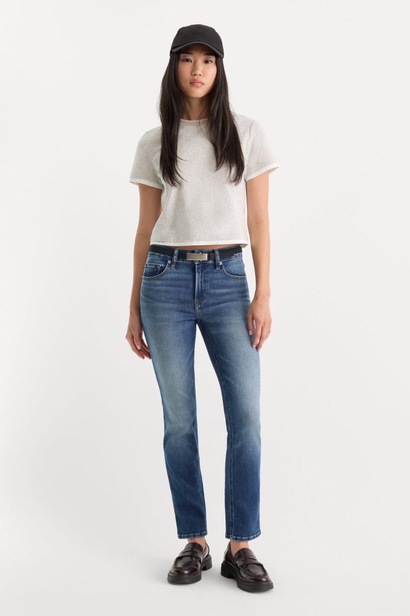 MID RISE CIGARETTE JEANS
