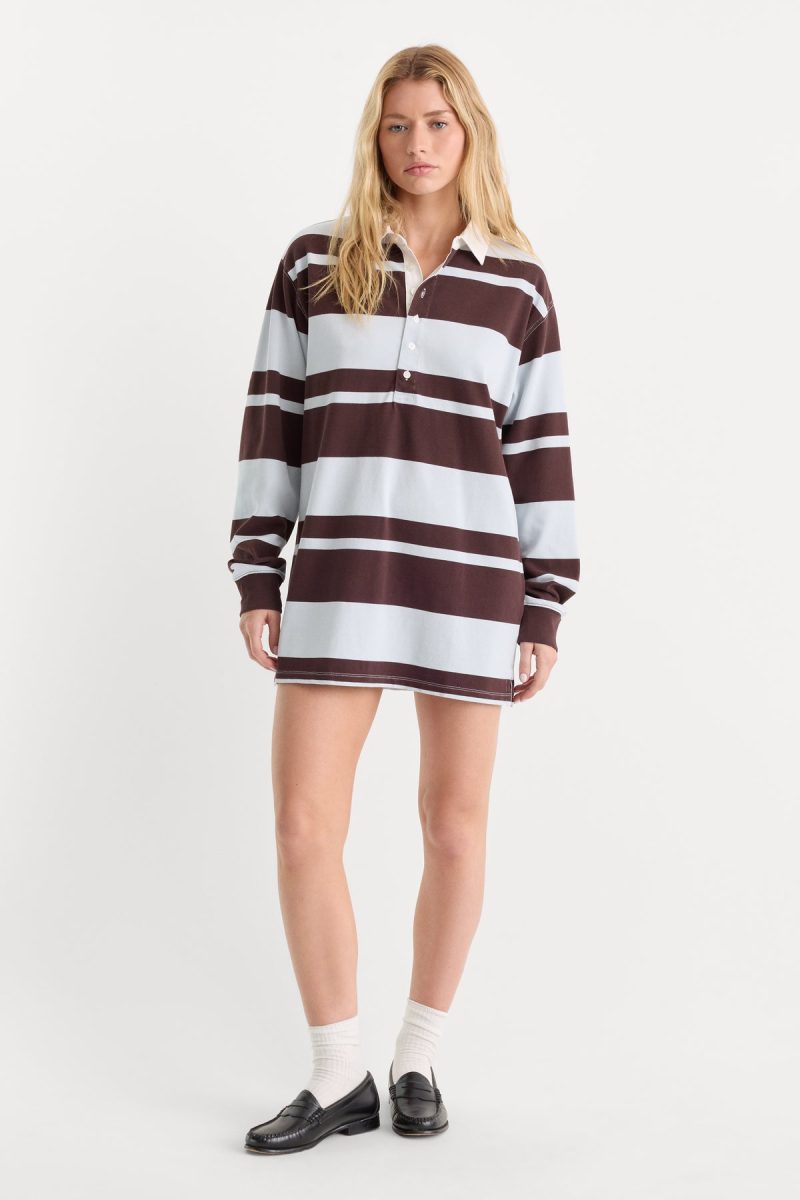THE KNIT RUGBY MINI DRESS