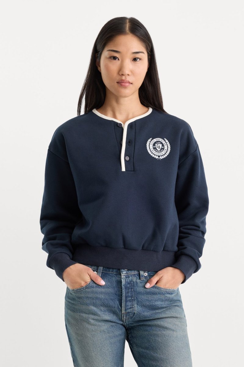 THE BRUSHED FLEECE HENLEY
