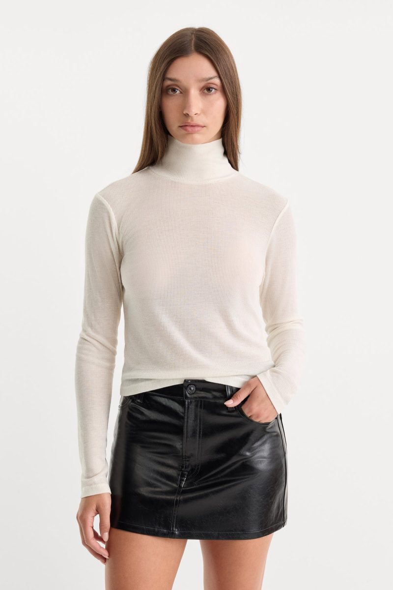 THE SHEER RIB TURTLENECK
