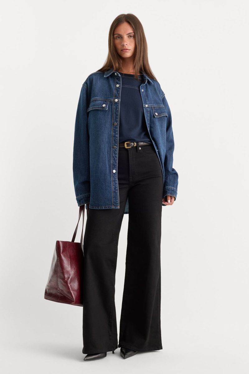 NEVER FADE GOOD WAIST PALAZZO JEANS