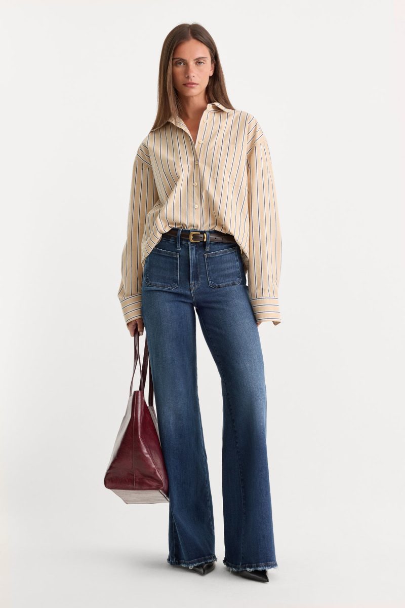 SOFT TECH PATCH POCKET GOOD WAIST PALAZZO JEANS