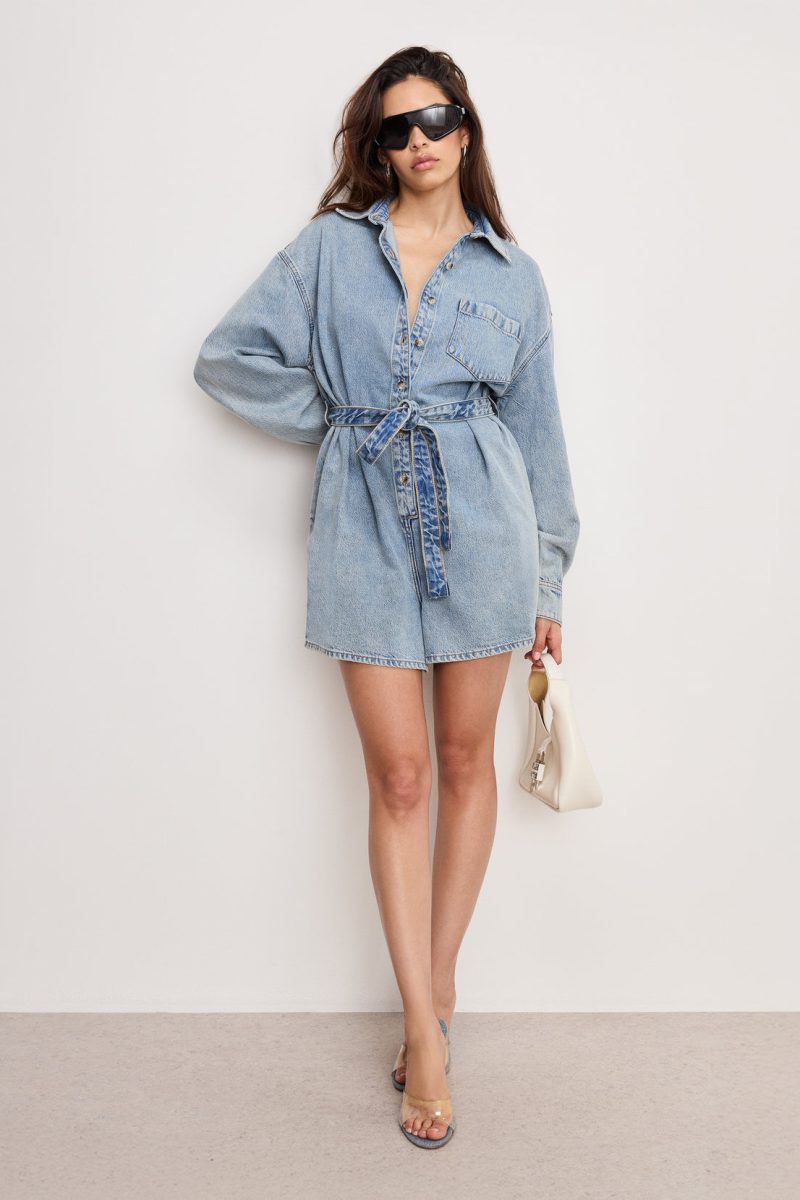 WEIGHTLESS DENIM ROMPER