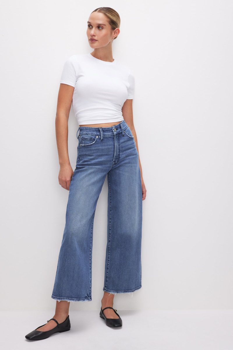 GOOD WAIST CROPPED PALAZZO JEANS